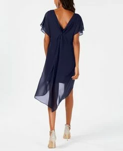 Alternative view of Adrianna Papell Chiffon-Overlay A-Line Dress