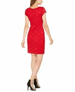Alternative view of Connected Sequined Lace Sweetheart Sheath Dress