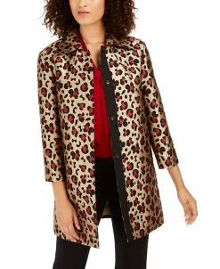 Anne Klein Mal-Print Trapeze Topper Jacket