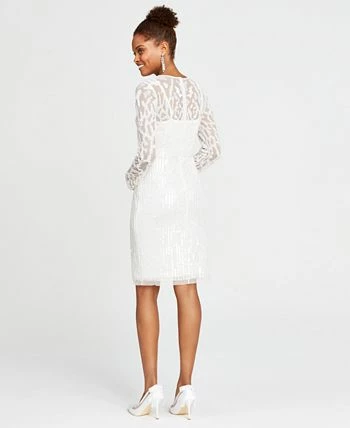 Adrianna Papell Beaded Illusion Sheath Dress 2 Adrianna Papell Beaded Illusion Sheath Dress - Image 2