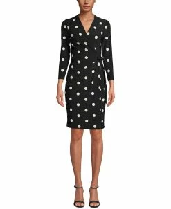 Anne Klein Nomad Printed Faux-Wrap Dress