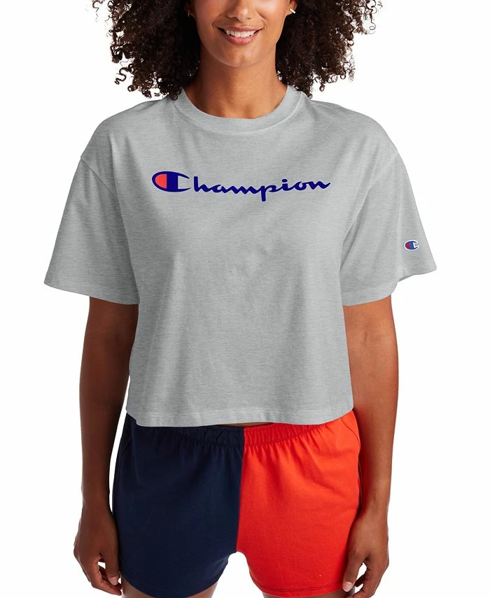 Champion Women's Logo Cropped T-Shirt 1 Champion Women's Logo Cropped T-Shirt