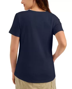 Alternative view of Karen Scott Cotton Short-Sleeve Crewneck Top, Created For Macy's
