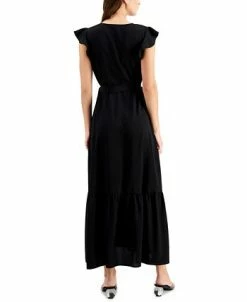 Alternative view of Bar III Flutter-Sleeve Wrap Dress, Created For Macy's