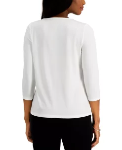 Kasper Twist-Neck Top 4 Kasper Twist-Neck Top -Anne Klein Sales Store 18462390 fpx 1
