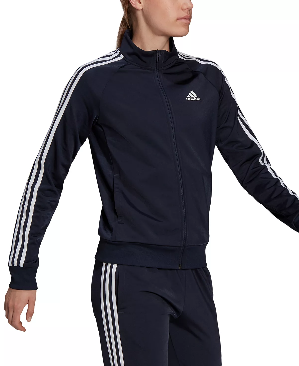 ADIDAS Women's 3-Stripe Tricot Track Jacket, XS-4X 10 ADIDAS Women's 3-Stripe Tricot Track Jacket, XS-4X - Image 10