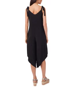 Vince Camuto Solid Tie-Shoulder Cascading Jumpsuit 4 Vince Camuto Solid Tie-Shoulder Cascading Jumpsuit -Anne Klein Sales Store 19336272 fpx