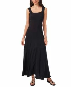 Vince Camuto Paneled Smocked-Back Challis Tank Dress