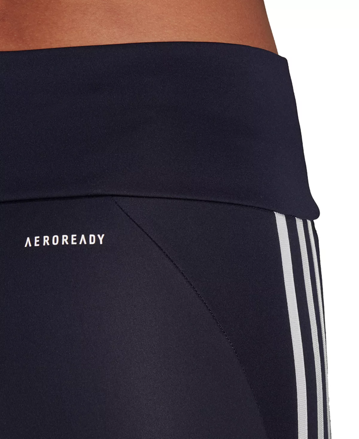ADIDAS Women's High-Rise 3-Stripe 7/8 Performance Tights 4 ADIDAS Women's High-Rise 3-Stripe 7/8 Performance Tights - Image 4