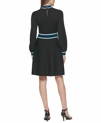 Vince Camuto Mock-Neck Fit & Flare Dress 2 Vince Camuto Mock-Neck Fit & Flare Dress - Image 2