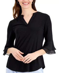 Alternative view of Kasper Flutter-Sleeve Top