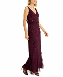 Papell Studio V-Neck Blouson Gown -Anne Klein Sales Store 19829513 fpx