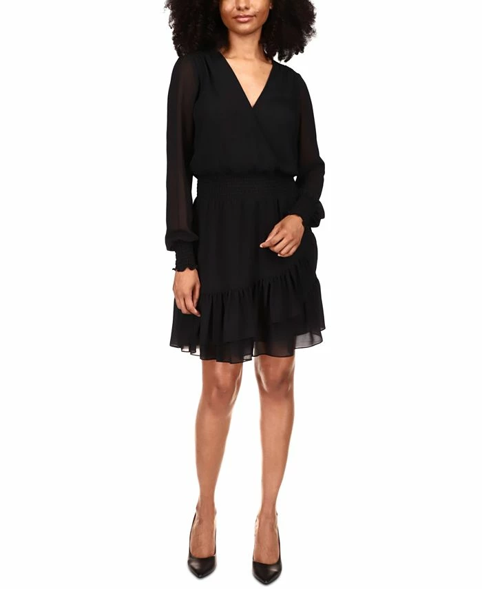 Michael Kors Ruffled Faux-Wrap Dress, Regular & Petite 1 Michael Kors Ruffled Faux-Wrap Dress, Regular & Petite