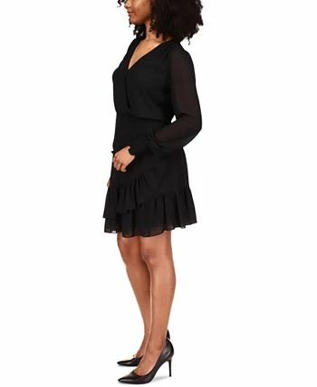 Michael Kors Ruffled Faux-Wrap Dress, Regular & Petite 3 Michael Kors Ruffled Faux-Wrap Dress, Regular & Petite - Image 3