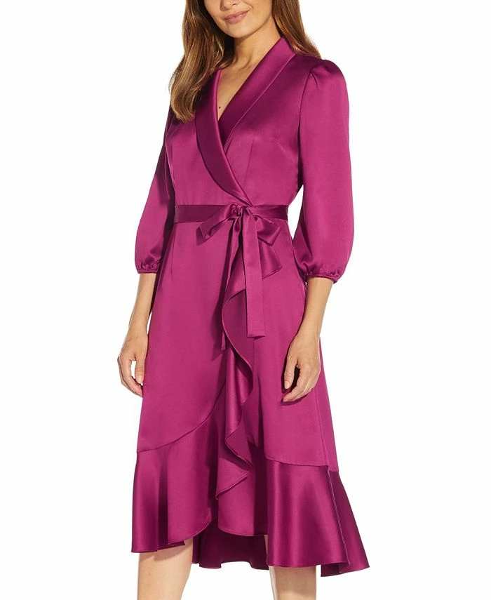 Adrianna Papell Shawl-Collar Wrap Dress 1 Adrianna Papell Shawl-Collar Wrap Dress
