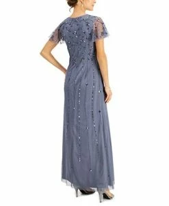 Alternative view of Papell Studio Flutter-Sleeve Embellished Gown