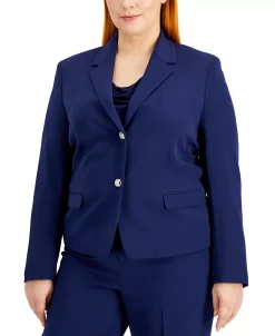 Kasper Plus Size Two-Button Blazer 8 Kasper Plus Size Two-Button Blazer -Anne Klein Sales Store 20597545 fpx