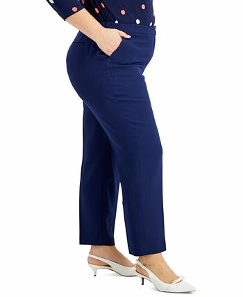 Kasper Plus Size Straight-Leg Pants 7 Kasper Plus Size Straight-Leg Pants - Image 7