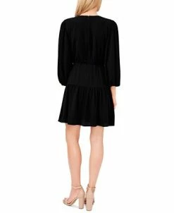 Alternative view of CeCe Ribbed Puffed-Sleeve Dress
