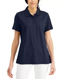 Karen Scott Cotton Short Sleeve Polo Shirt, Created For Macy's -Anne Klein Sales Store 20950924 fpx