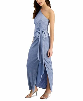 Adrianna Papell One-Shoulder Metallic Gown 3 Adrianna Papell One-Shoulder Metallic Gown - Image 3