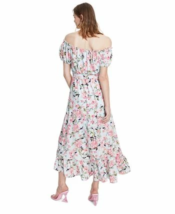 Bar III Women's Floral-Print Off-The-Shoulder Dress, Created For Macy's 2 Bar III Women's Floral-Print Off-The-Shoulder Dress, Created For Macy's - Image 2