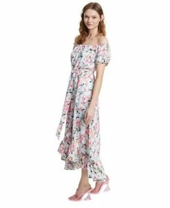 Bar III Women's Floral-Print Off-The-Shoulder Dress, Created For Macy's 7 Bar III Women's Floral-Print Off-The-Shoulder Dress, Created For Macy's -Anne Klein Sales Store 21125142 fpx