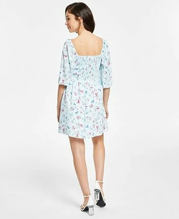 Bar III Printed Smocked Convertible Dress, Created For Macy's 2 Bar III Printed Smocked Convertible Dress, Created For Macy's - Image 2