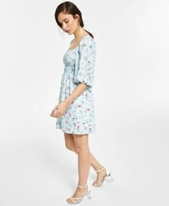 Bar III Printed Smocked Convertible Dress, Created For Macy's 7 Bar III Printed Smocked Convertible Dress, Created For Macy's -Anne Klein Sales Store 21178729 fpx