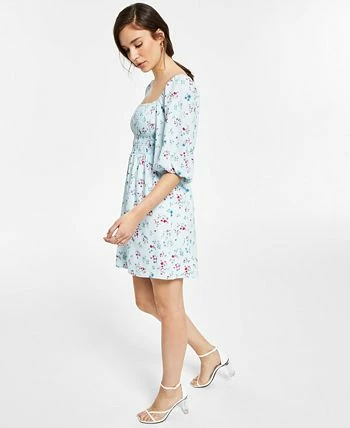 Bar III Printed Smocked Convertible Dress, Created For Macy's 3 Bar III Printed Smocked Convertible Dress, Created For Macy's - Image 3