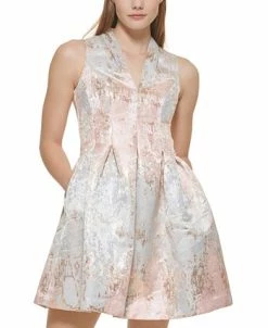 Alternative view of Vince Camuto Jacquard Fit & Flare Dress