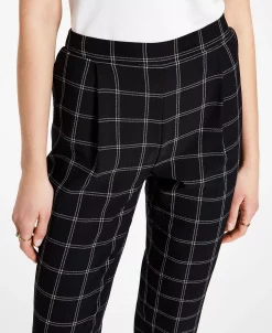 Bar III Women's Windowpane Print Pull-On Pant -Anne Klein Sales Store 21251788 fpx