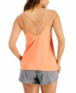 Alternative view of ID Ideology Women's Solid Strappy-Back Techy Knit Tank, Created For Macy's