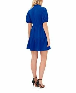 Alternative view of CeCe Women's Short Sleeve Tiered V-Neck Baby Doll Dress
