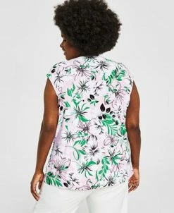 Alternative view of Kasper Plus Size Printed Cowlneck Top