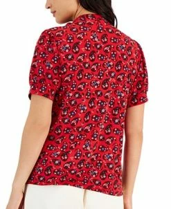 Alternative view of Charter Club Women's Garden Paisley Bow-Neck Top, Created For Macy's