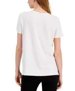 Alternative view of Alfani Women's V-Neck T-Shirt, Created For Macy's