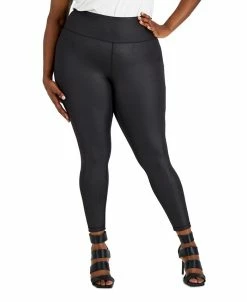 INC International Concepts Plus Size Shine Compression Leggings, Created For Macy's