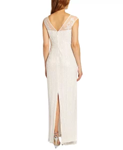Alternative view of Adrianna Papell Women's Sequined Illusion Gown