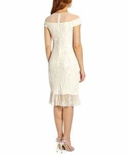 Alternative view of Adrianna Papell Women's Illusion-Trim Beaded Dress