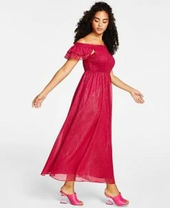 Bar III Women's Off-The-Shoulder Smocked Maxi Dress, Created For Macy's 8 Bar III Women's Off-The-Shoulder Smocked Maxi Dress, Created For Macy's -Anne Klein Sales Store 21742828 fpx