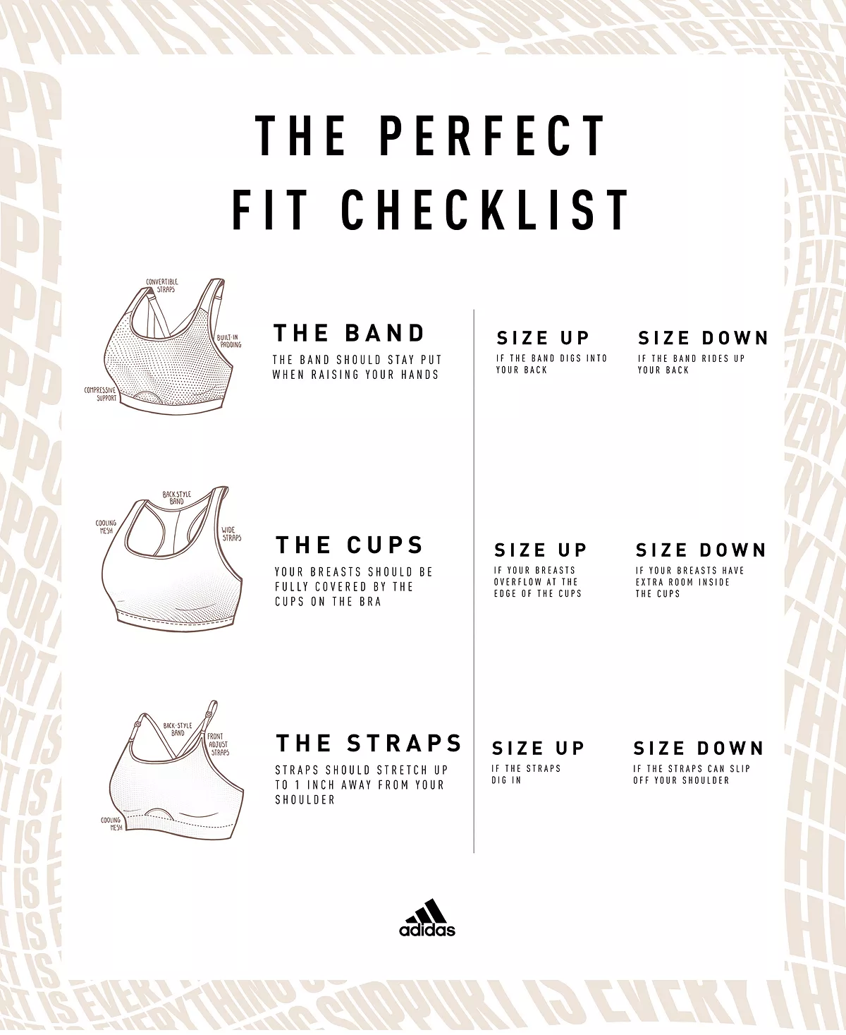ADIDAS Women's Aeroreact 3-Stripes Low-Impact Sports Bra 6 ADIDAS Women's Aeroreact 3-Stripes Low-Impact Sports Bra - Image 6