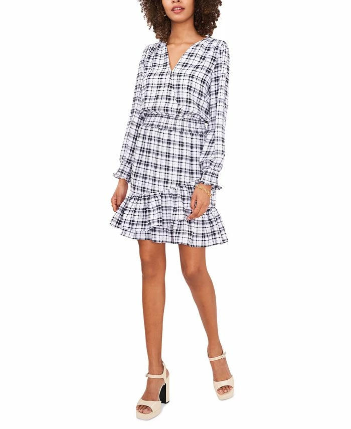 Vince Camuto Women's Plaid Fit & Flare Dress 1 Vince Camuto Women's Plaid Fit & Flare Dress