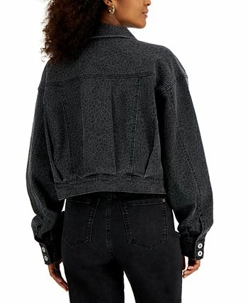 INC International Concepts Women's Printed Denim Tucker Jacket, Created For Macy's 2 INC International Concepts Women's Printed Denim Tucker Jacket, Created For Macy's - Image 2
