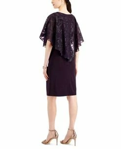 Alternative view of Connected Women's Embellished Cape-Overlay Dress