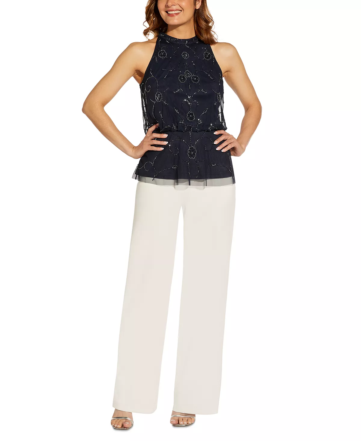 Adrianna Papell Embellished Halter Top 4 Adrianna Papell Embellished Halter Top - Image 4