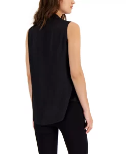Bar III Women's Tie-Neck Sleeveless Blouse, Created For Macy's -Anne Klein Sales Store 21951341 fpx