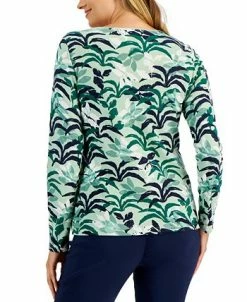 Alternative view of Karen Scott Women's Botanical-Print Top, Created For Macy's