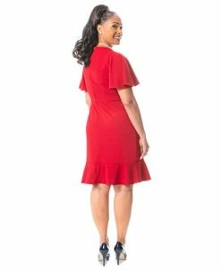 Alternative view of Kasper Women's Flutter-Sleeve Sheath Dress