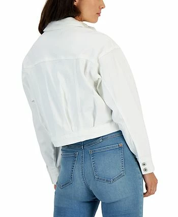 INC International Concepts Women's Cropped Denim Jacket, Created For Macy's 2 INC International Concepts Women's Cropped Denim Jacket, Created For Macy's - Image 2